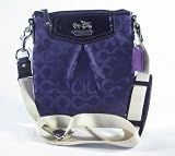 Coach Signature Madison Crossbody Messenger Bag Purse 43303 Raisin Purple