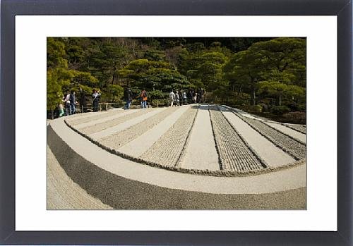 Framed Print of Sand structure in the Ginkaku-ji Zen Temple, UNESCO World Heritage Site, Kyoto,