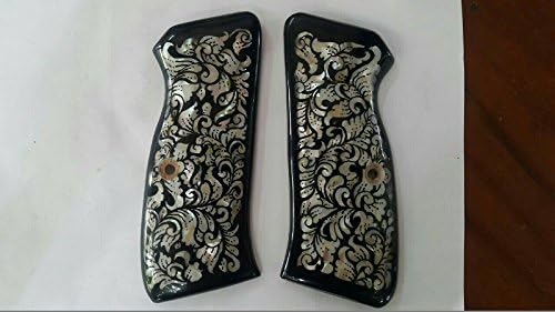 New Mother of Pearl Inlay Grips Set for Cz 75-85 Compact Rosewood