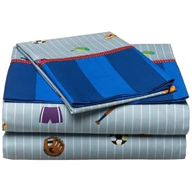 Olive Kids Game On 200-Thread-Count Sheet Set