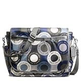 Coach Snaphead Signature Baby Diaper Messenger Bag Purse Tote 18377 Blue Grey Multi
