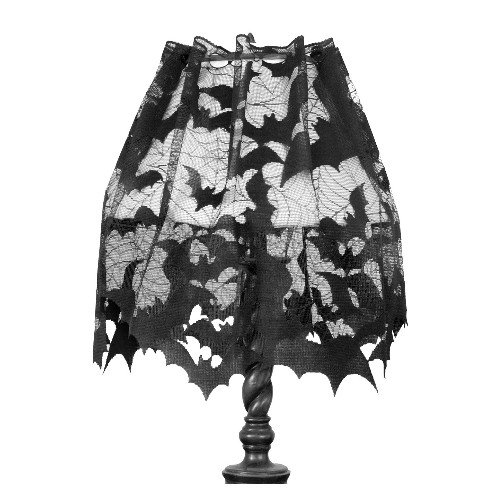 Heritage Lace Going Batty 60-Inch Wide by 20-Inch Drop 4-Way, Black