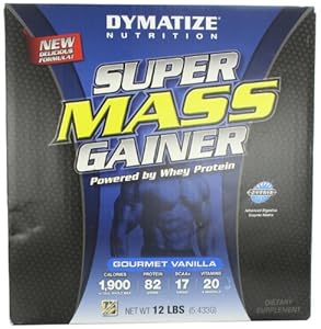 Dymatize Nutrition Super Mass Gainer, Gourmet Vanilla, 12-Pounds