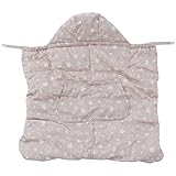 CHEZ MAMAN(シェ・ママン)【春秋物定番ケープ】タフタ星プリントダウンケープ裏側フットカバーつき M~L(FREE)/ベージュ NO.TS-35552308