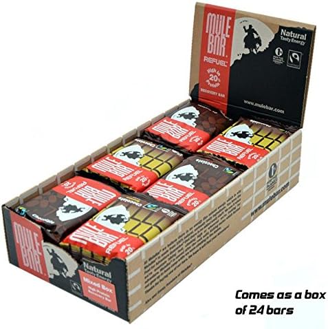 Mulebar ReFuel Organic Protein Bar - Box of 24 bars x 65g Mixed Flavour