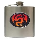 Hip Flask 6 oz. of Tribal Fire Dragon (Harley Davidson Gear)