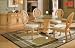 All new item 5 pc Antique white wash pedestal dining table set with glass top