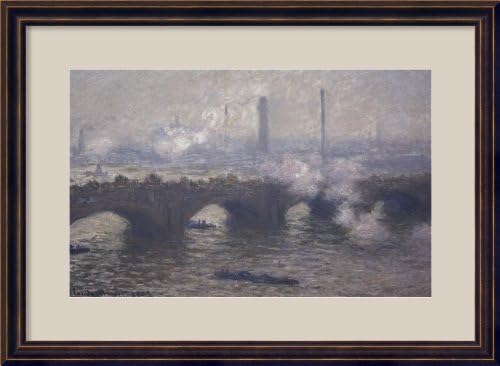 Waterloo Bridge:Gray Day by Claude Monet Framed