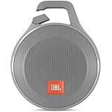 JBL Clip+ Splashproof Portable Bluetooth Speaker, Gray