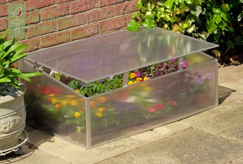 Childrens Toyshop  Outdoor Living : ALUMINIUM COLD FRAME WITH POLYCARBONATE GLAZING/ PLANTS