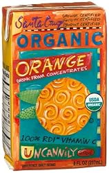 Santa Cruz Organic Orange Juice, 8-Ounce Aseptic Boxes (Pack of 27)
