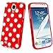 Galaxy S4 Case - Fosmon DURA Series Slim-Fit Case Protective Skin Cover for Samsung Galaxy S4 IV / I9500 - Polka Dots (Red)