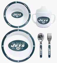 New York Jets Children's Dinner Plate and Cup Set