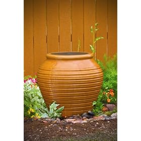 Blue Rain Urn Bubbler - 27H by Outdoor Urns