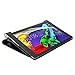 Evecase Lenovo Yoga Tablet 2 8 inch Case, SlimBook Leather Folio Case Cover w/ Stand Cut-outs for Lenovo Yoga Tablet 2 (8'') with Android Version (830, 59426328) / Windows Version Tablet (59433026) - Black