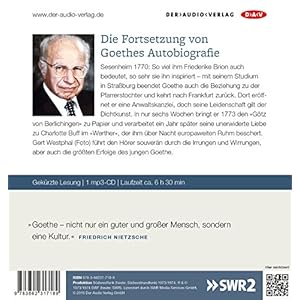 Dichtung und Wahrheit - Teil III und IV: Lesung mit Gert Westphal (1 mp3-CD)