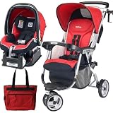 Peg Perego 2010 Vela Travel System - Pepper with Diaper Bag