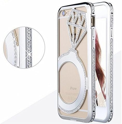 iphone 6s case iphone 6 case Gsung Case cover faceplate crystals diamond sparkle jeweled design case for iphone 6s 4.7 (Ring silver-iphone 6s 4.7)