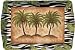 Tropical Island Palm Tree Zebra Serving Snack Tray