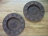 Pair of Cast Iron Ashtrays Western or Southwestern Decor