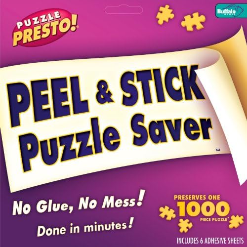 Puzzle Presto Peel &amp; Stick Puzzle Saver, 6 Sheets with Free Storage Bag