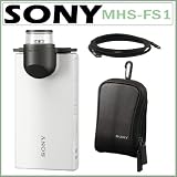 51fwAyLVXLL. SL160  Sony MHS FS1K/W Bloggie Camera with 2 Hours/ 4GB MP4 HD Video and 360 Degree Lens Attachment in White + Accessory Kit
