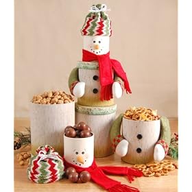 Grand Snowman Gift Food Tower Gift Basket
