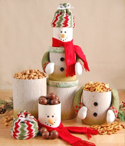 Grand Snowman Gift Food Tower Gift Basket by UNBC