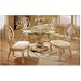 5 pc coronado antique white w/ brushed silver accents dining set