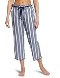 Nautica Sleepwear Women's Woven Stripe Capri Pant
