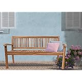 SAM® Teak-Holz, 3 Sitzer Gartenbank, Sitzbank, 150 cm, Kingsbury