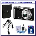 Panasonic Lumix DMC-ZR1 12.1MP Digital Camera (Black) DMC-ZR1K + Joby Gorillapod Flexible Tripod + Transcend 8 GB SDHC Class 6 Card + PerFect Fit Digital Camera Case