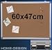 ALUMINIUM 60x47cm Pinwand Memoboard Kork Pinnwand original ELECSA 1046