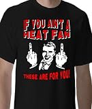 Man Flipping Bird Saying If You Aint a Heat Fan These Are for You Middle Finger Black T Shirt
