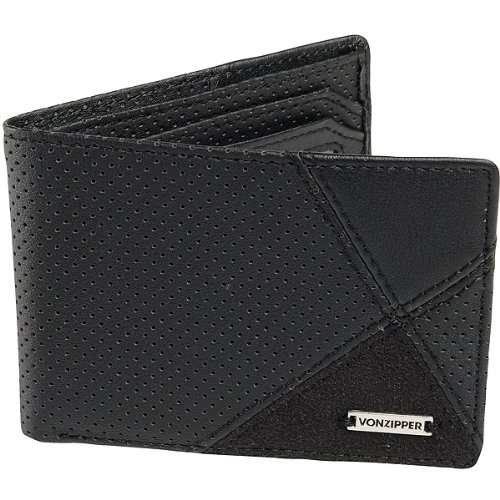 VonZipper Last Call Men's Casual Wallet w/ Free B&F Heart Sticker - Black / One Size Fits Most