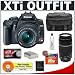 Canon Digital Rebel XTi 10.1MP Digital SLR Camera (Black) + Canon EF-S 18-55mm Lens [Outfit] + Canon EF 75-300mm III Lens + 16GB Card + NB-2LH Battery + Accessory Kit