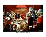Coolidge Dogs Playing Poker at Table Art Print POSTER - 16x20