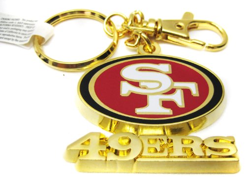 Gold Metal San Francisco 49'ers key chain
