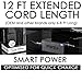 Pwr+ 45W Extra Long 12Ft Charger for Toshiba Satellite, Radius: C55-B5100 B5101 B5200 B5201 B5299 B5300 B5302; C55T-C5300 B5110; CL45-C4330; E45-B4100 B4200; E45T-B4106 B4300; E45W-C4200X; L15W-B1302; P55W-B5112 B5224 B5318 C5200X C5204