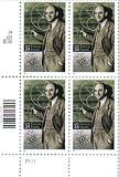 2001 ENRICO FERMI #3533 Plate Block 4 x 34 cents US Postage Stamps