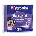 Verbatim 95313 2.6 GB 2.4X Mini Double Layer Recordable Disc DVD+R DL, 3-Disc Jewel Case