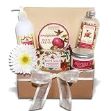 Alder Creek Gifts Pomegranate Spa Tray Gift Basket