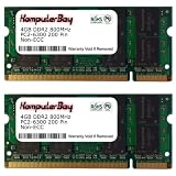 Komputerbay 8GB 2X 4GB DDR2 800MHz PC2-6300 PC2-6400 DDR2 800 (200 PIN) SODIMM Laptop Memory
