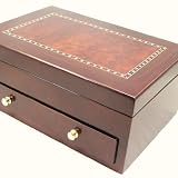 Coffret &agrave; Bijoux Bois "Miriam" Cognac