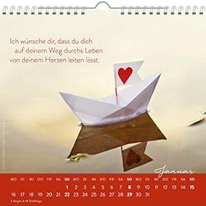 Was ich dir von Herzen wünsche 2017: Dekorativer Wandkalender mit Monatskalendarium (Geschenkewelt Herzenswünsche)