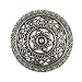 Bezelry 8 Pieces Metal Lacework Filigree Metal Shank Buttons. 30mm (Gray Silver)
