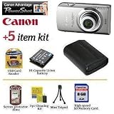 Canon PowerShot SD3500 IS Digital ELPH Camera (Silver) 12.1MP With "Buyers Choice" Accessory Kit Includes 8GB Memory Card, Spare Extended Life battery, Hard Leather Carrying Case, Lens Cleaning Kit, Flexible Mini tripod + More