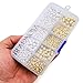 BEADNOVA 1600pcs Silver Plated/Gold Plated Sparkle Beads Smooth Round Loose Beads 3mm 4mm 6mm with Container Box Jewelry Making