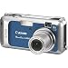 Photo : Canon PowerShot A460 - Digital camera - compact - 5.0 Mpix - optical zoom: 4 x - supported memory: MMC, SD, SDHC - blue
