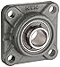 NTN UCF218D1 Light Duty Flange Bearing, 4 Bolts, Setscrew Lock, Regreasable, Contact and Flinger Seals, Cast Iron, 900mm Bore, 6-23/64" Bolt Hole Spacing Width, 9-1/4" Height, 16075lbf Static Load Capacity, 21583lbf Dynamic Load Capacity